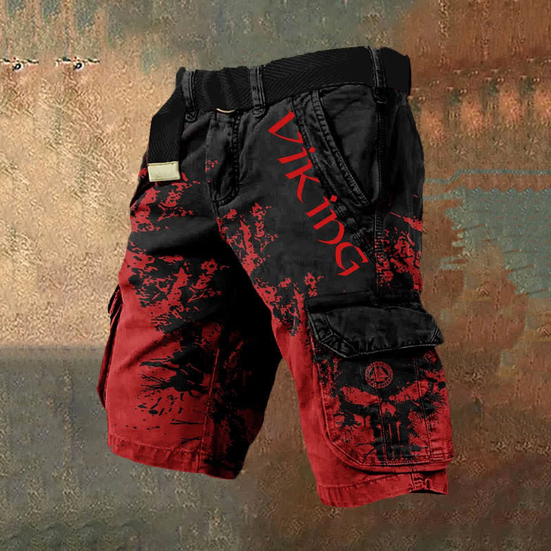 WorldNorse Wikinger Valknut Cargo Shorts