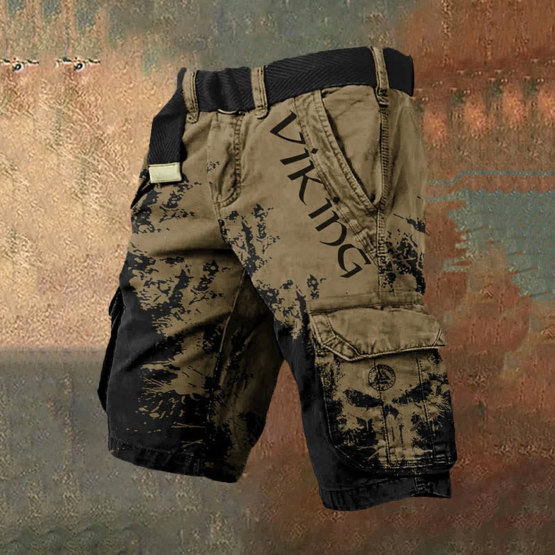 WorldNorse Wikinger Valknut Cargo Shorts