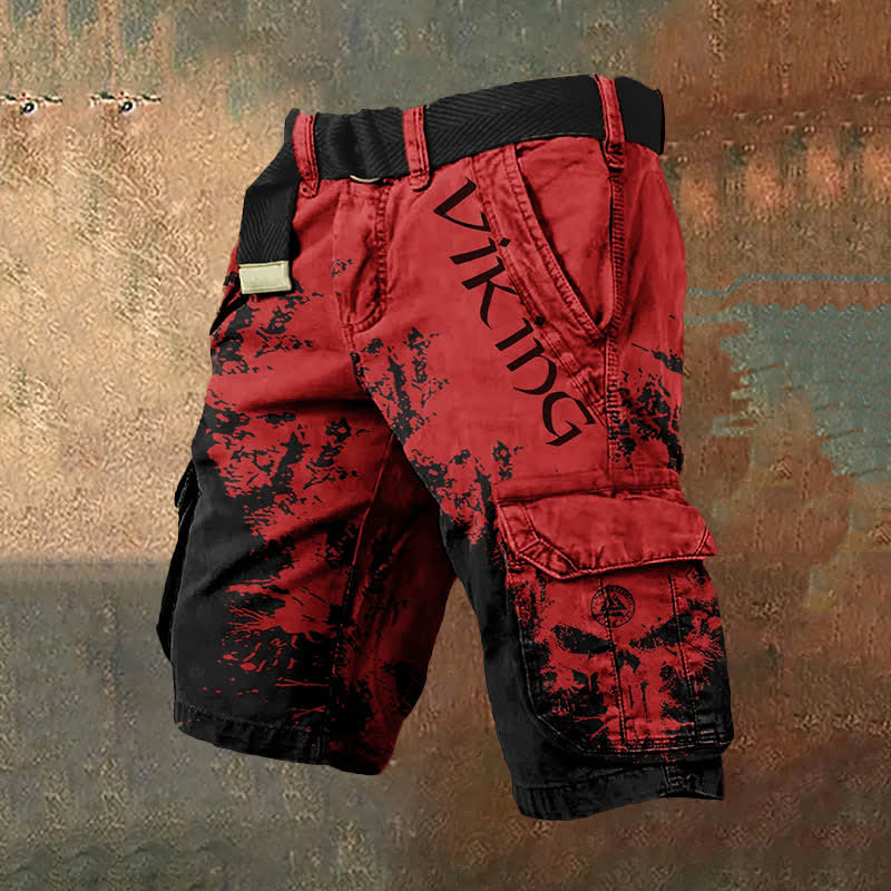 WorldNorse Wikinger Valknut Cargo Shorts