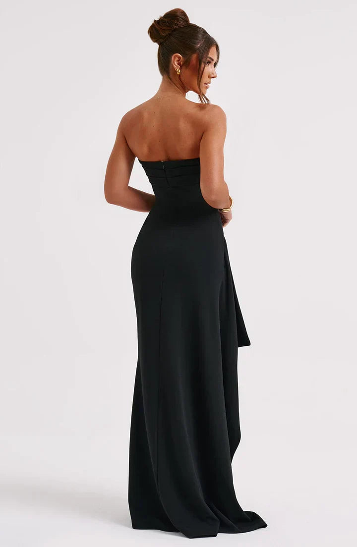 Stacy | Schulterfreies Maxikleid