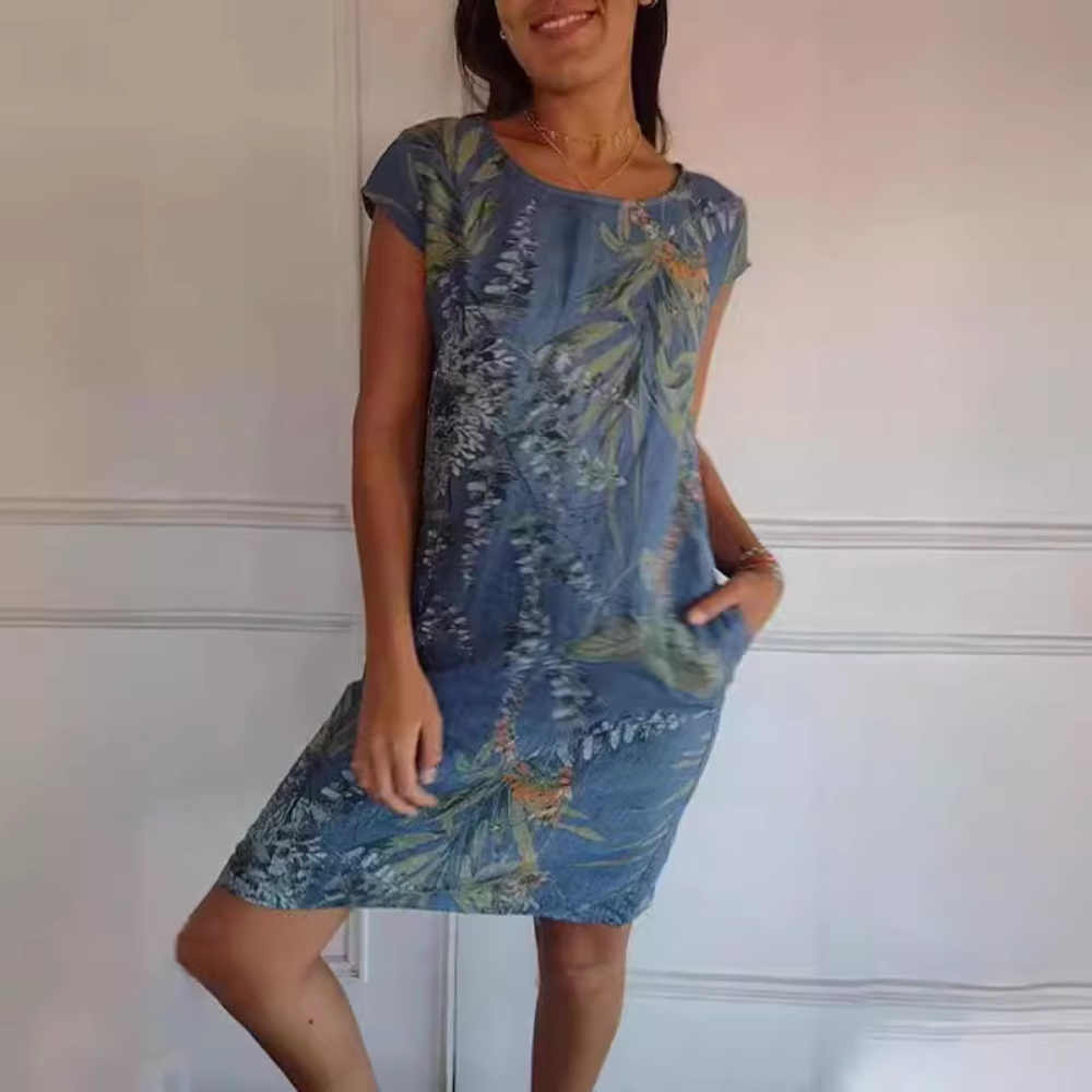 Marije | Bequemes Kleid mit Rundhalsausschnitt