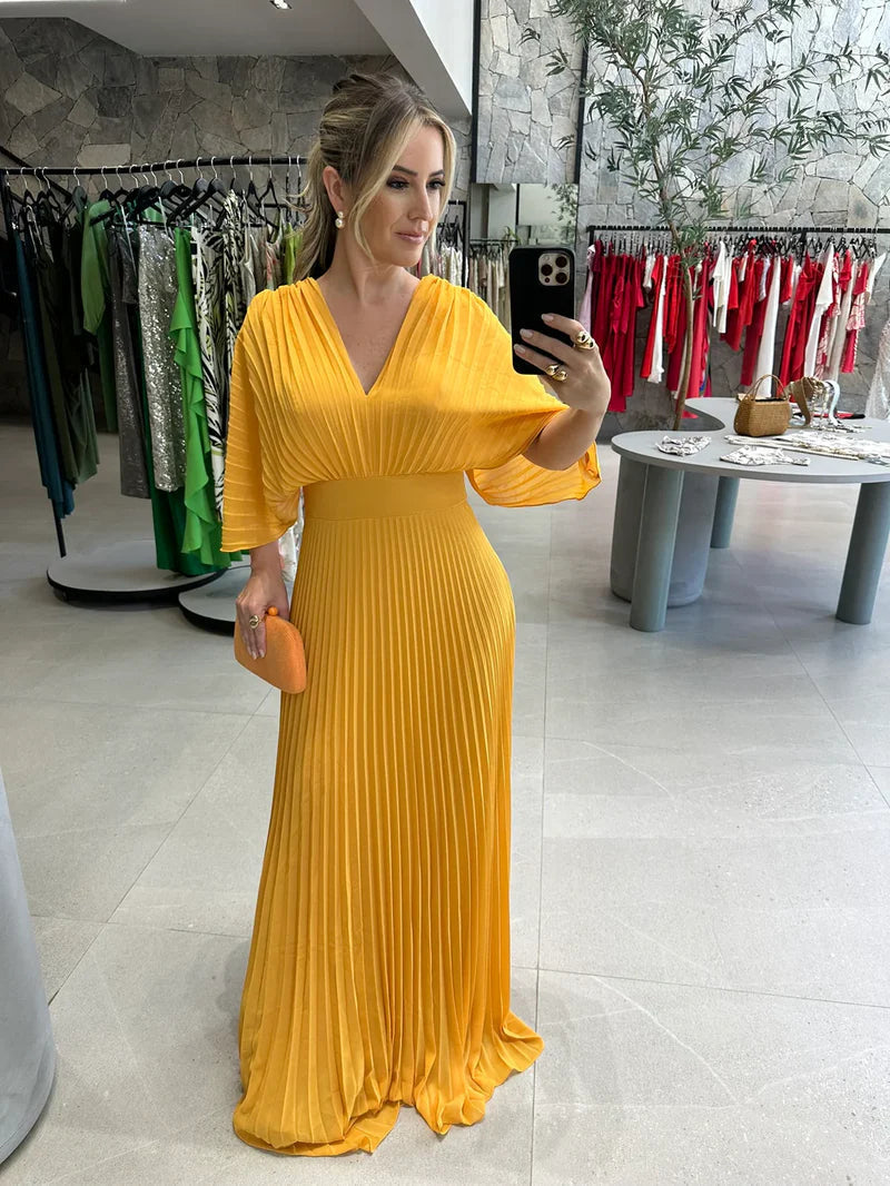 Paya | Elegantes Midikleid mit V‑Ausschnitt