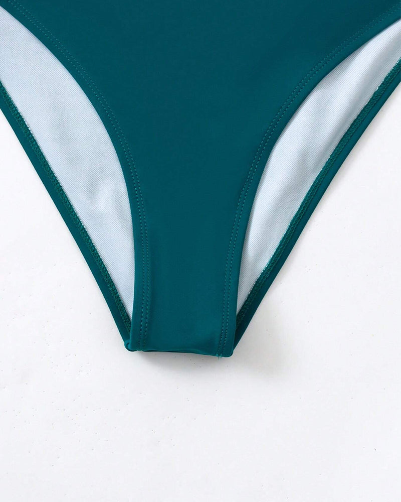 Sexy Tankini-Badeanzug mit überkreuzten Trägern
