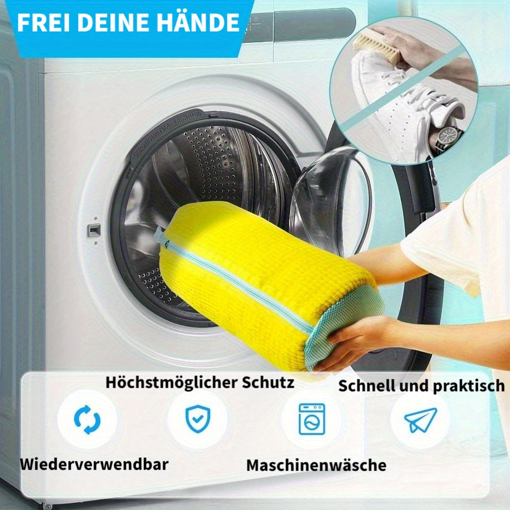 Robuste Waschmaschinentasche für alle Schuharten - mit Reißverschluss und weichem, schützendem Innenfutter, ideal für Sneakers und Alltagsschuhe, Wäschesack, perfekt zum Muttertag, Waschbeutel