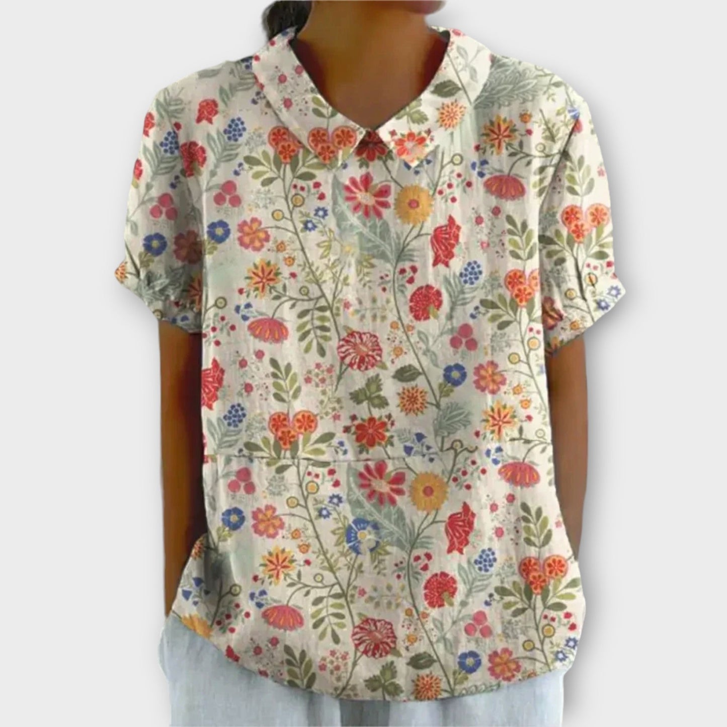 Clava - Elegante, lässige Bluse mit Blumenmuster