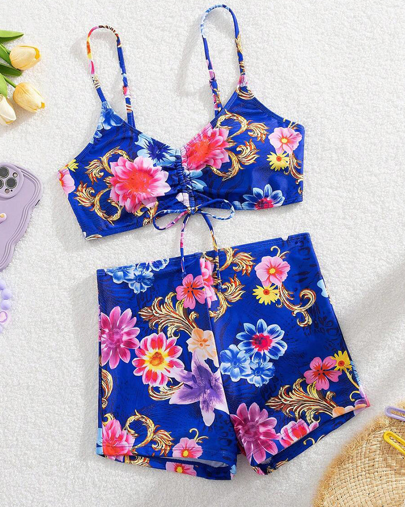 Bikini Zweiteiler mit Blumenmuster
