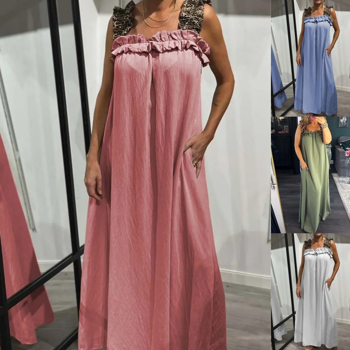 Tabea | Lässiges ärmelloses Kleid mit Taschen