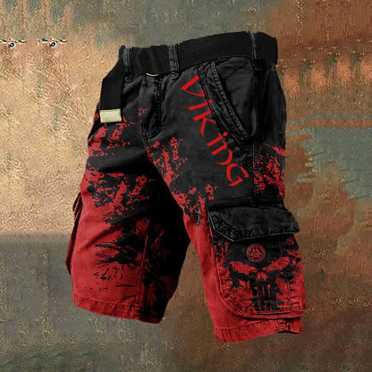 WorldNorse Wikinger Valknut Cargo Shorts