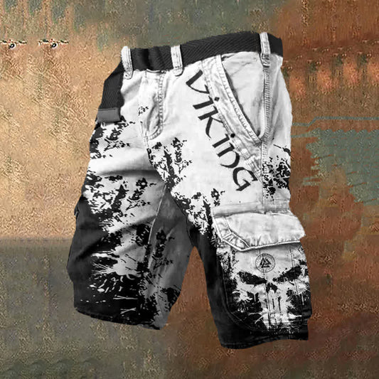 WorldNorse Wikinger Valknut Cargo Shorts