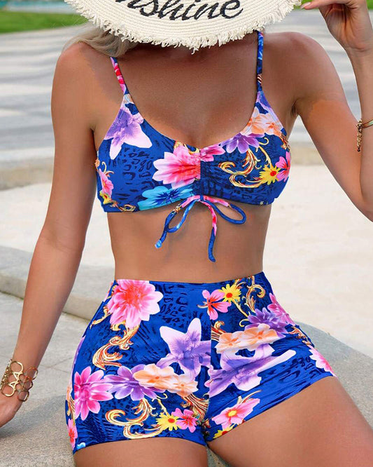 Bikini Zweiteiler mit Blumenmuster