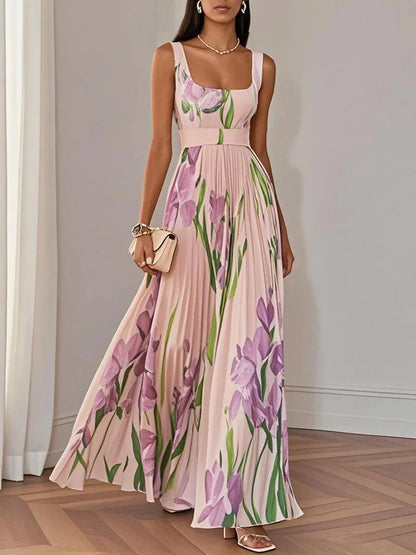 Liviana | Plissiertes Maxi-Kleid