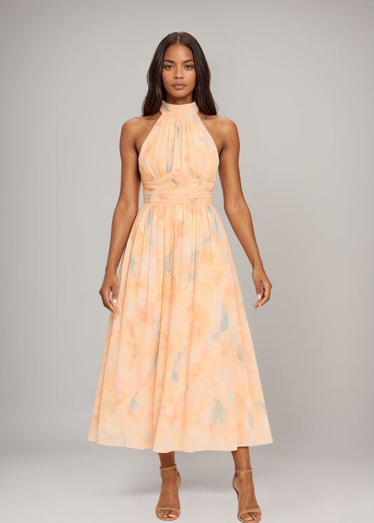Antonella | Elegantes Halterneck-Maxikleid