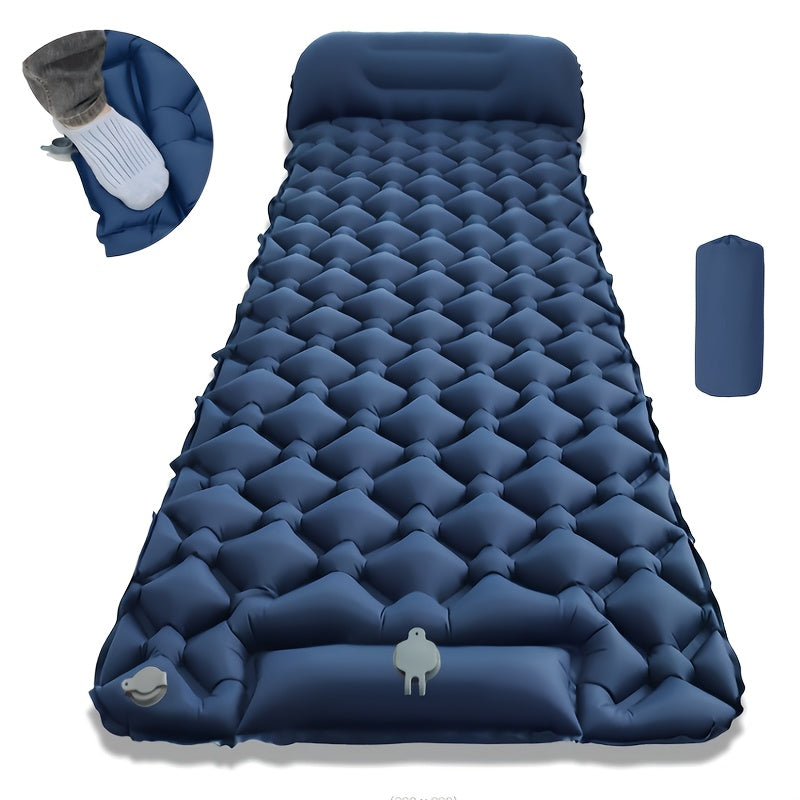 Ultra-leichte aufblasbare Campingmatte mit integrierter Pumpe & Kopfstütze