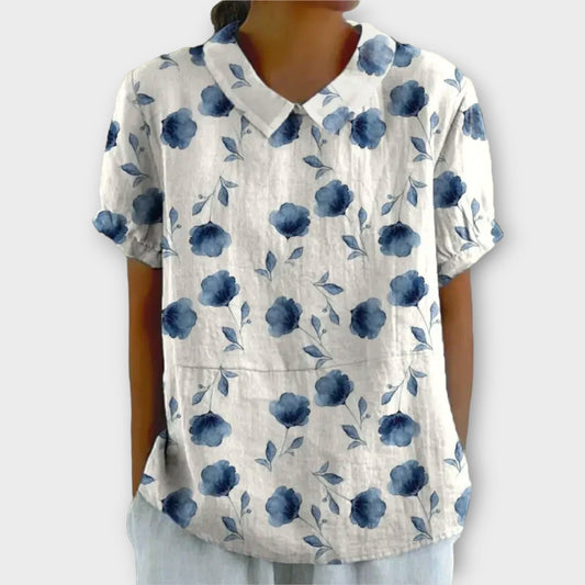 Clava - Elegante, lässige Bluse mit Blumenmuster