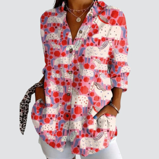 Farbenfrohe Sommerbluse. Nur bei Lanzmode