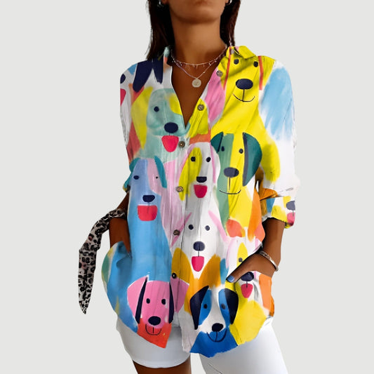 Farbenfrohe Sommerbluse. Nur bei Lanzmode