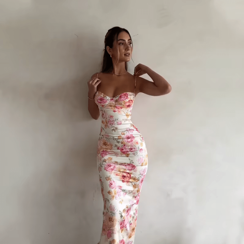 Beau | Sommerliches Maxikleid mit Blumenmuster