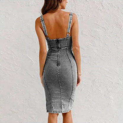 Mona | Denim-Camisole-Kleid