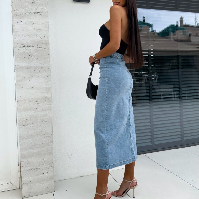 Chiara | Modischer, figurbetonter Jeansrock